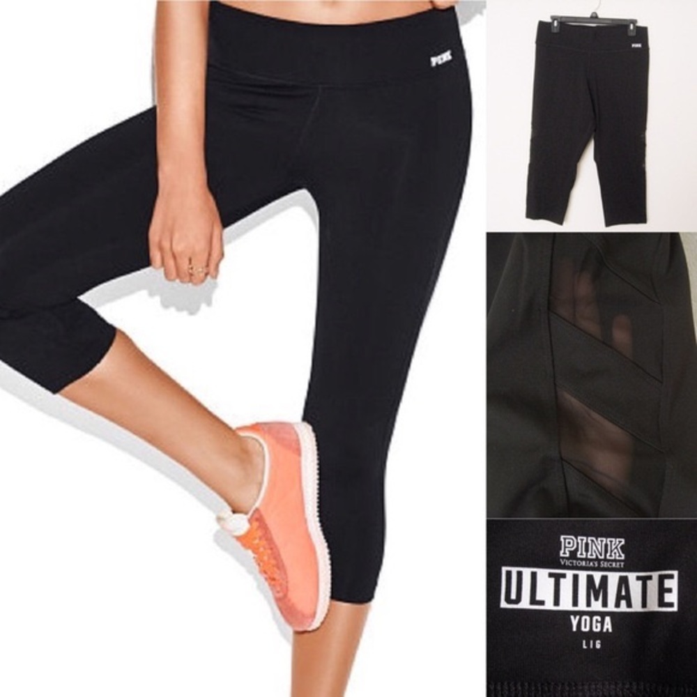 PINK VS Ultimate Yoga Mesh Capri